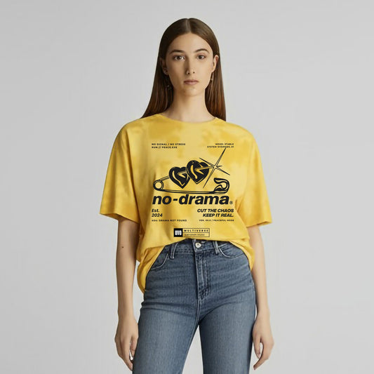 No-Drama Tie-Dye Streetwear T-Shirt
