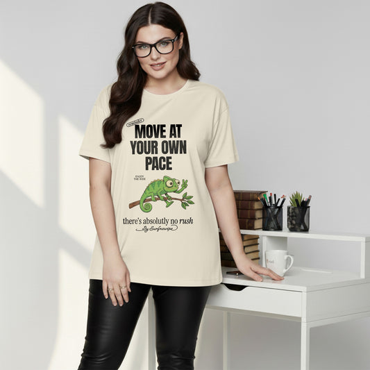 Move At Your Own Pace Unisex Oversized T-Shirt