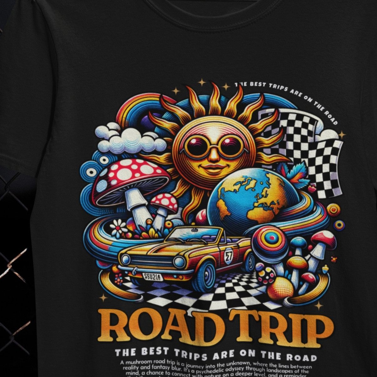 80's Road Trip Graphic Printed Cotton T-shirt