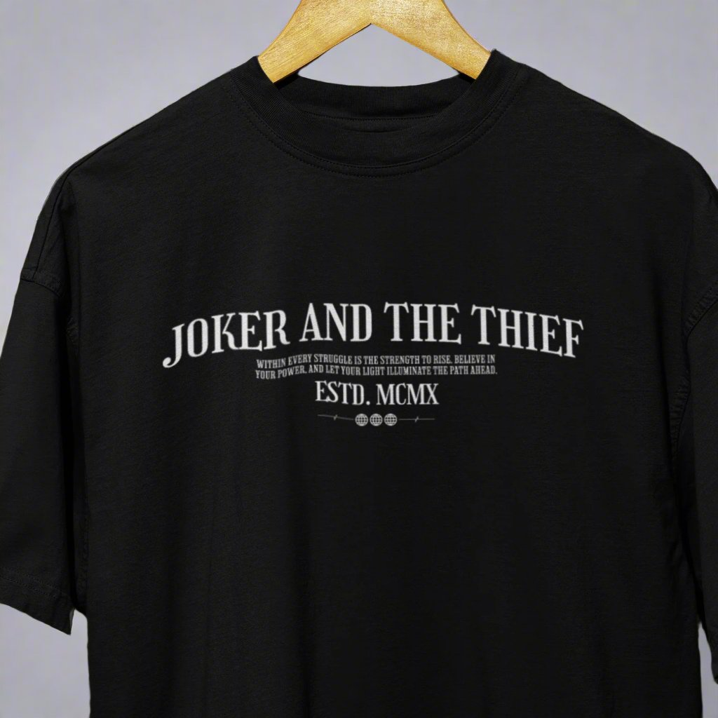 Ace Of Spade Printed Oversized Black T-shirt