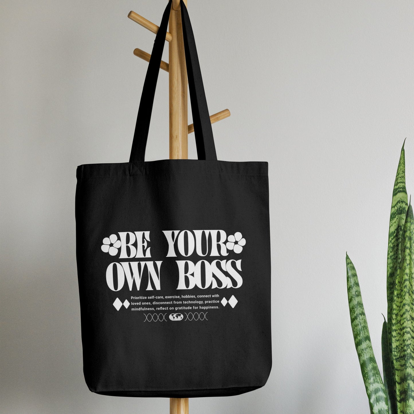 Be Your Own Boss Printed Canvas Tote bag
