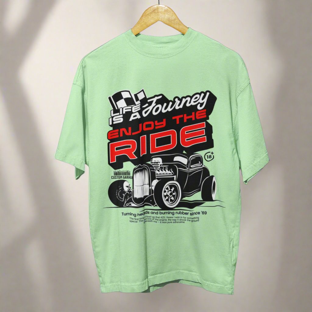 Graphic Printed Oversized French Terry T-shirt