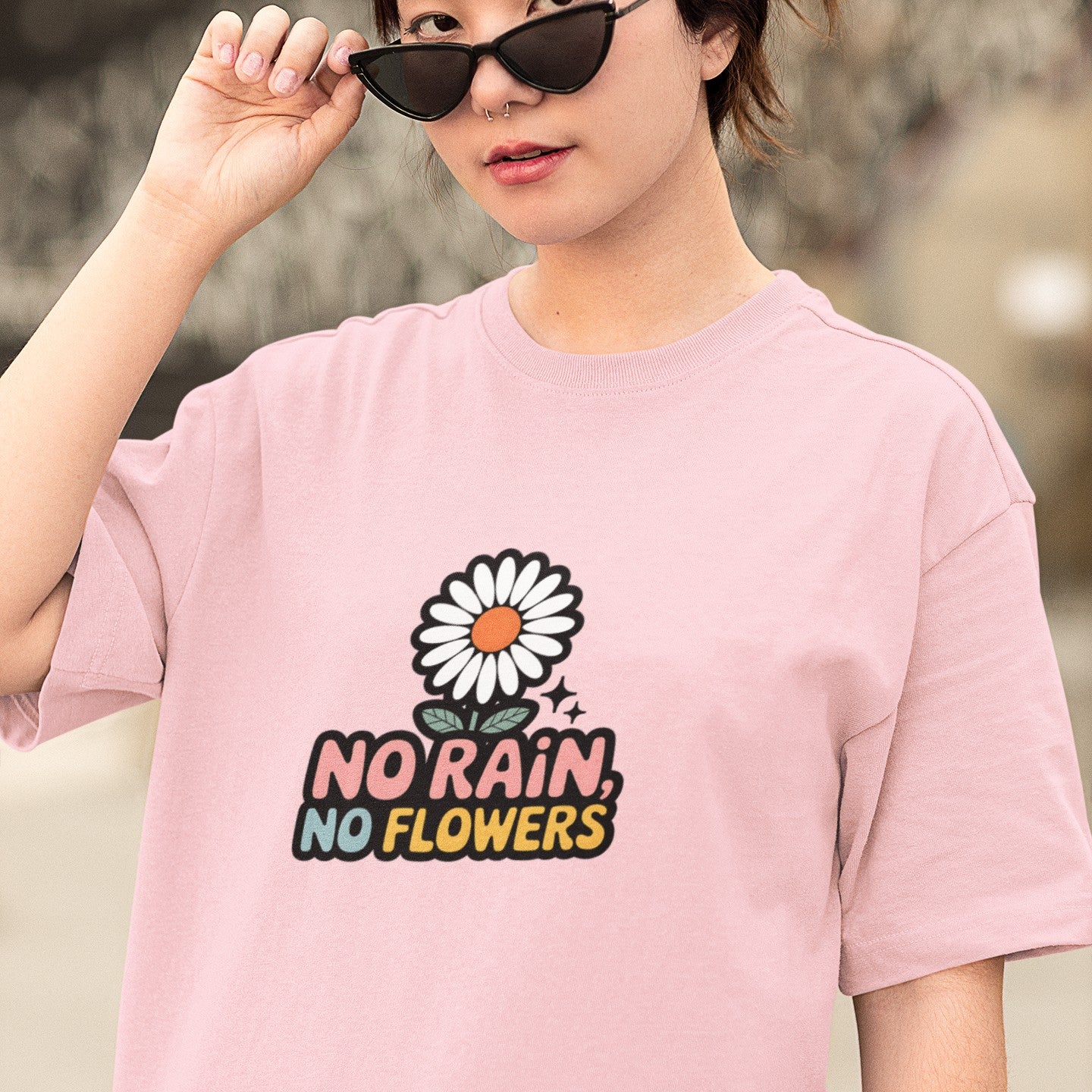 No Rain No Flowers Retro T-Shirt