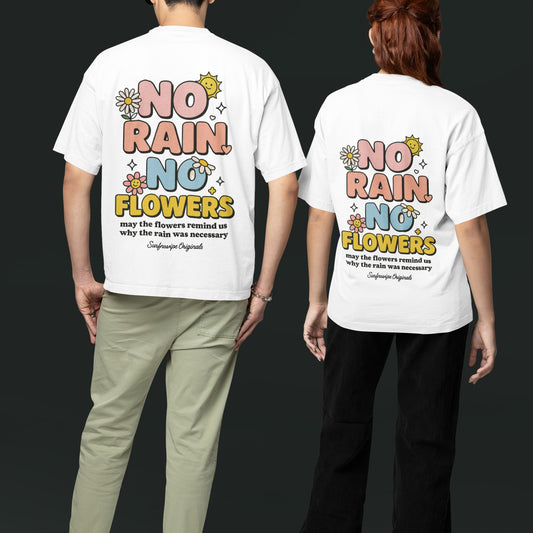 No Rain No Flowers Retro T-Shirt