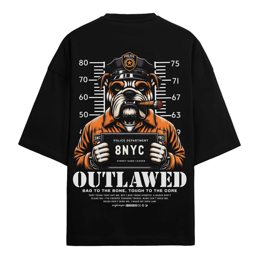 Outlawed 8NYC Bulldog T-Shirt - Back View