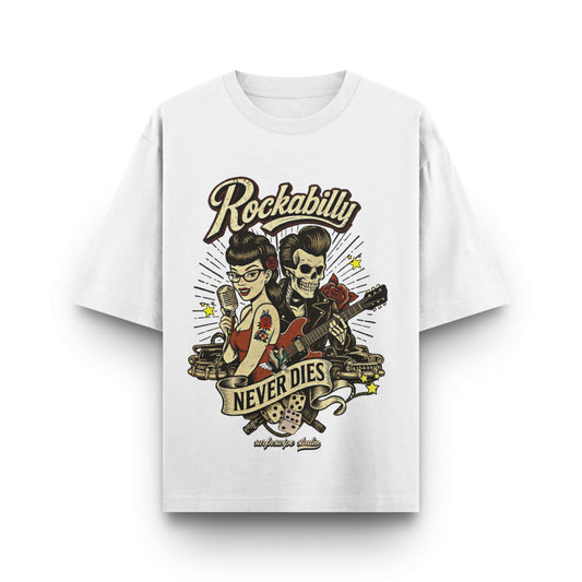 Rockabilly Never Dies vintage graphic t-shirt