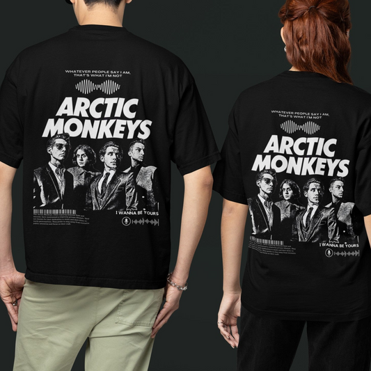 Unisex Oversized Arctic Monkeys Vintage-Inspired Tee