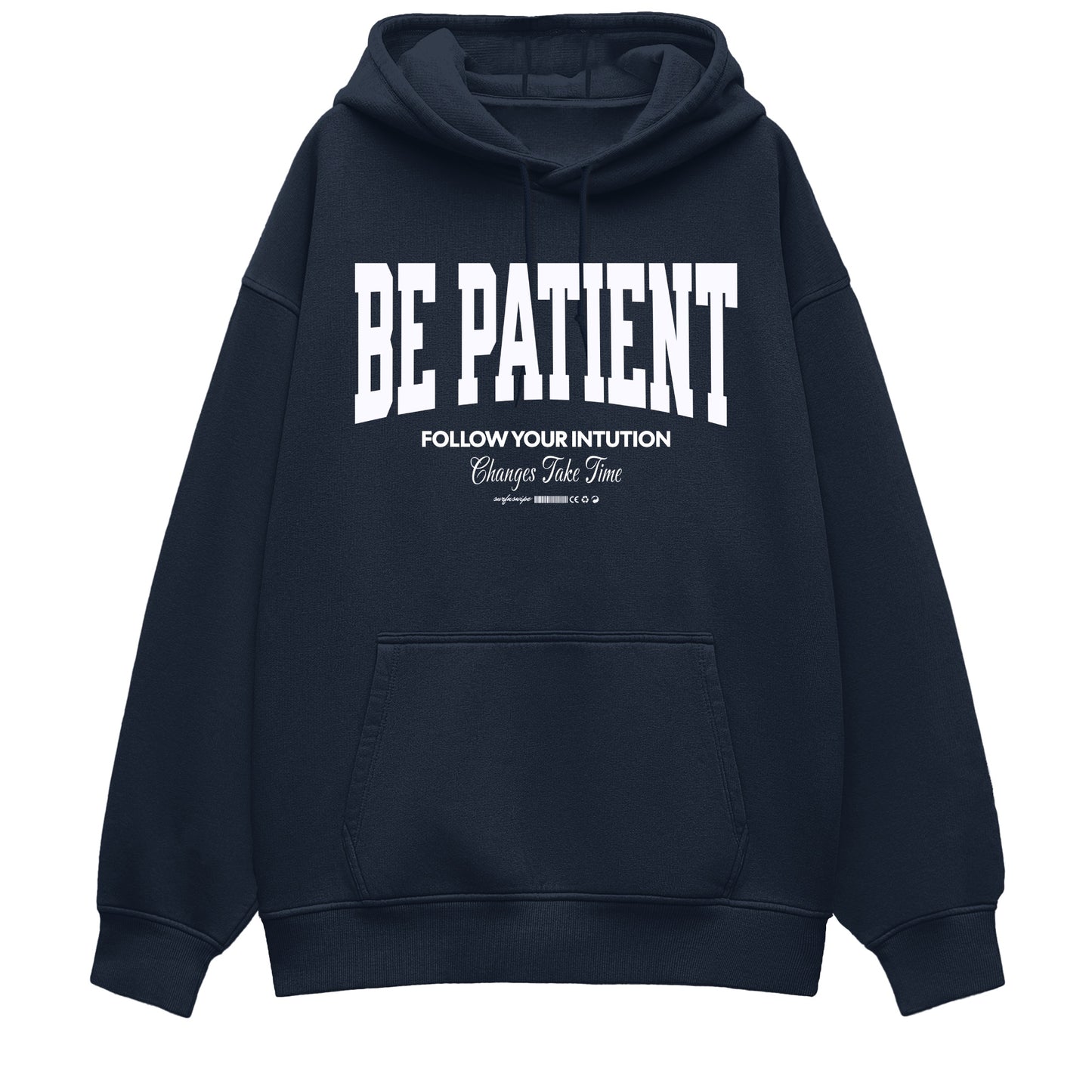 Oversized Be Patient Print Hoodie