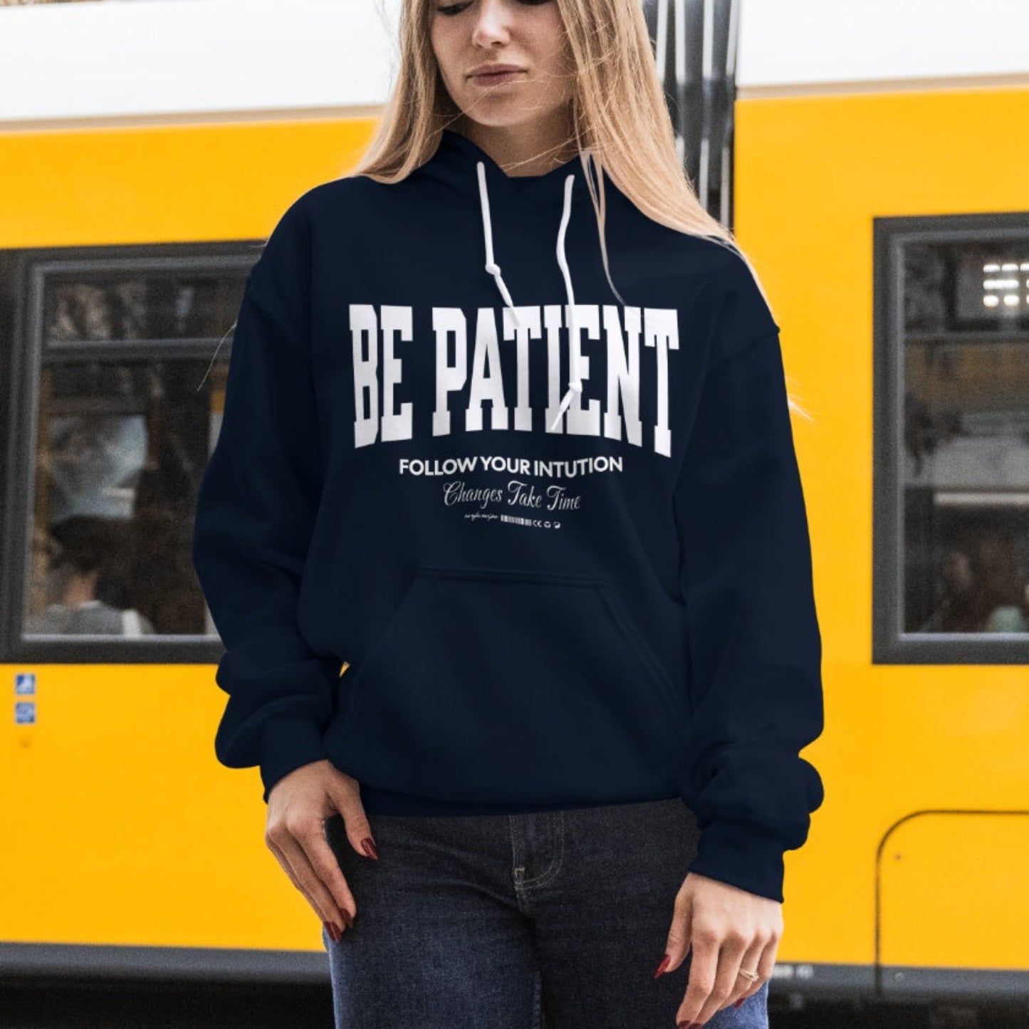 Oversized Be Patient Print Hoodie