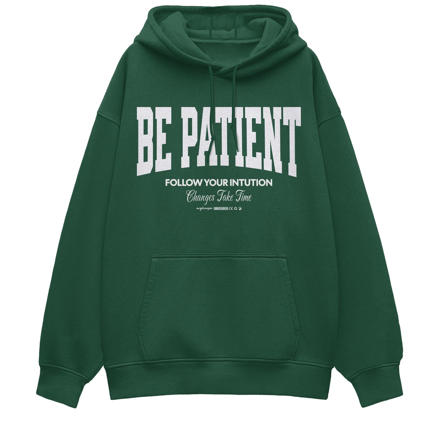 Oversized Be Patient Print Hoodie