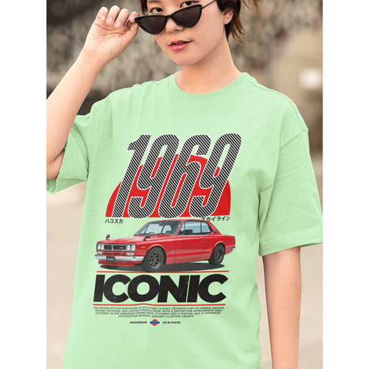 Oversized Hakosuka GT-R V8 T-Shirt for JDM Enthusiasts