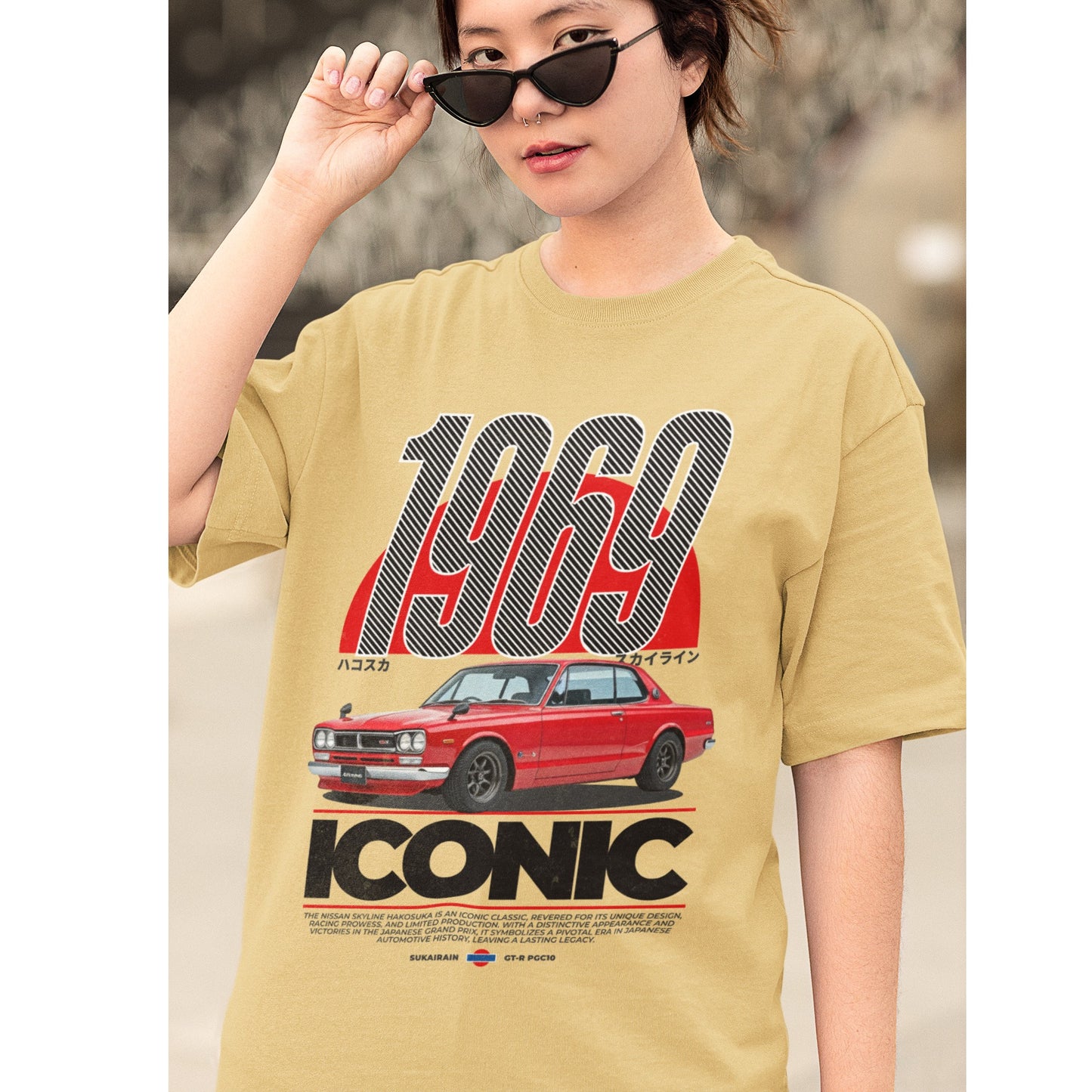 Oversized Hakosuka GT-R V8 T-Shirt for JDM Enthusiasts