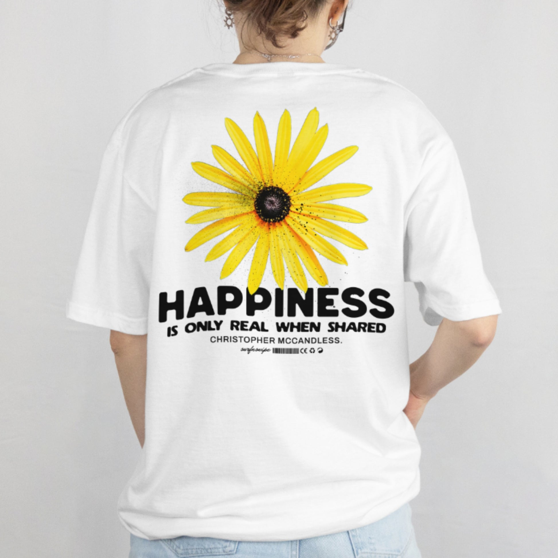 Oversized Inspirational Quote T-Shirt