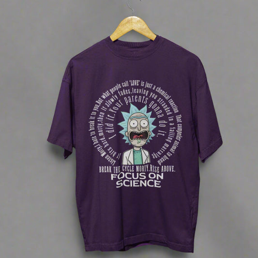 Oversized Rick and Morty "Love is a Chemical Reaction" T-Shirt