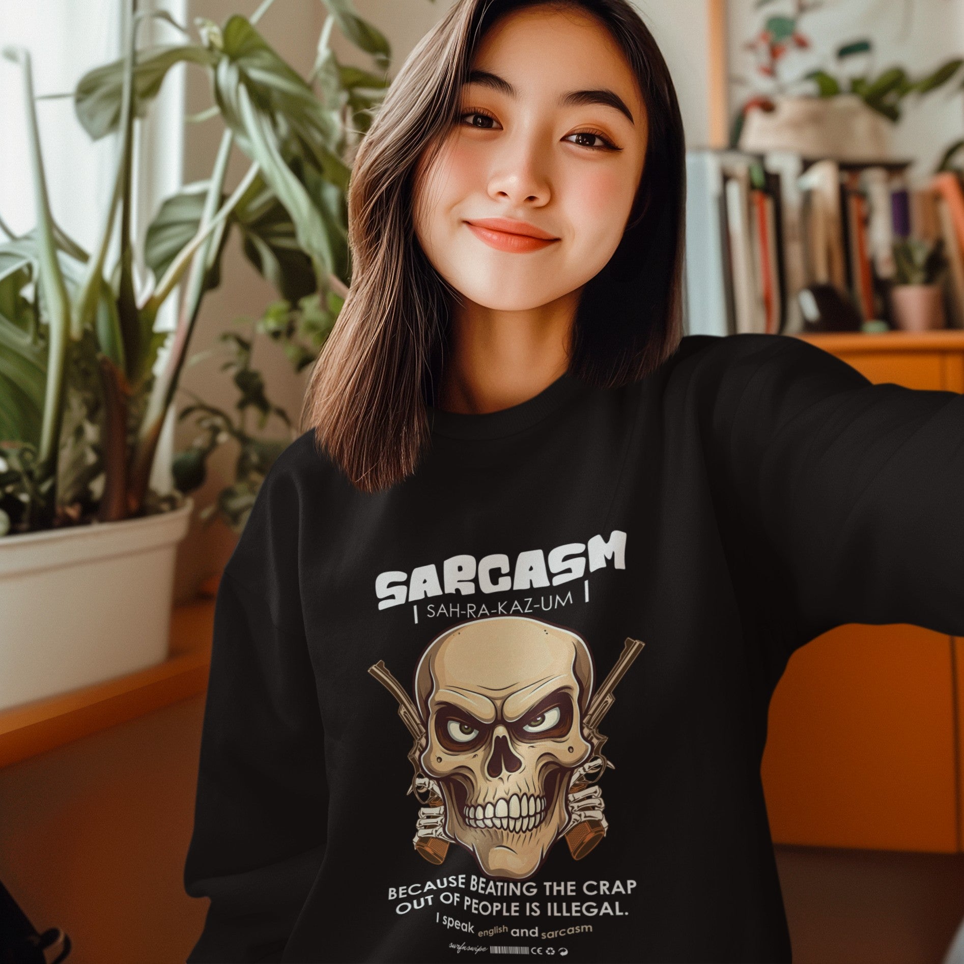 Sarcasm Skull Sweatshirt