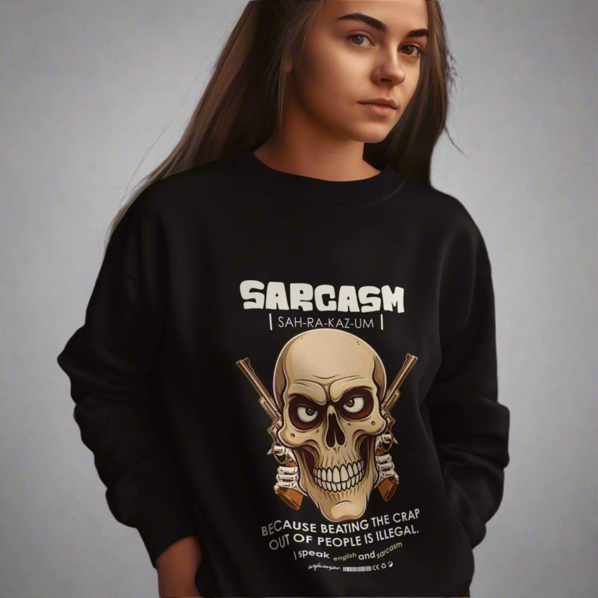 Sarcasm Skull Sweatshirt