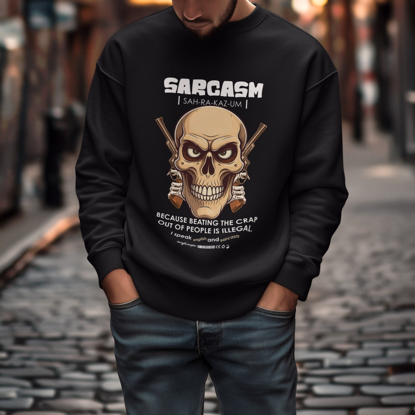 Sarcasm Skull Sweatshirt