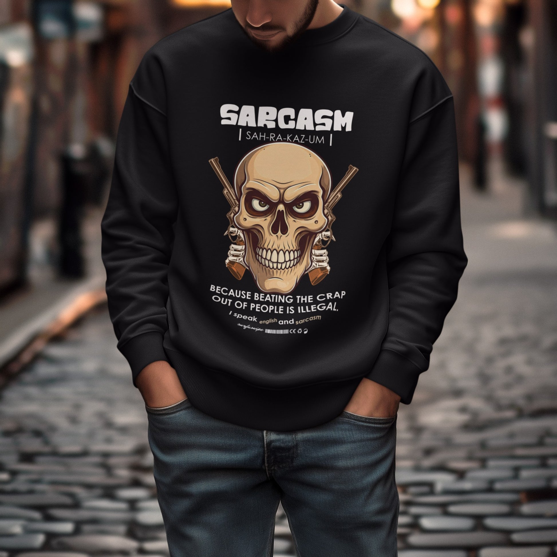 Sarcasm Skull Sweatshirt