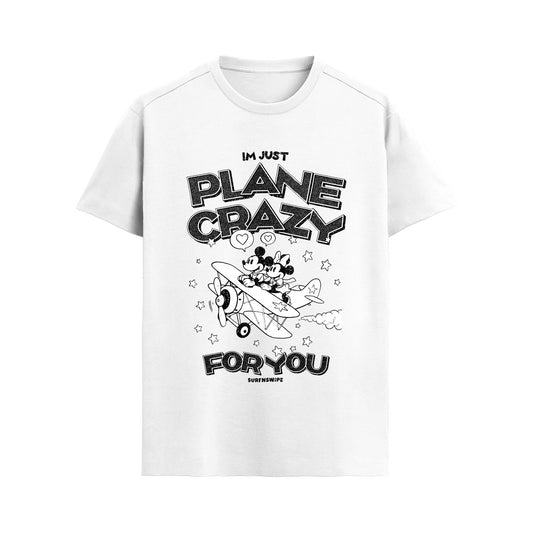 Plane Crazy Mickey & Minnie T-Shirt -Supima Cotton Retro Tee