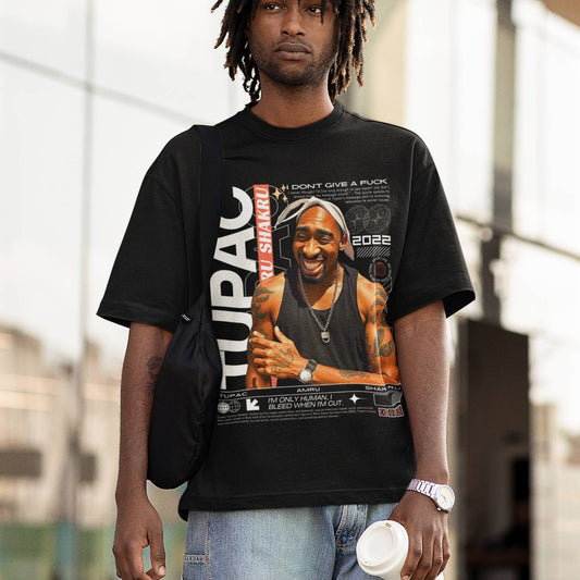 Unisex Oversize Hip-Hop Legend Tupac Graphics Tee