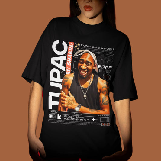 Unisex Oversize Hip-Hop Legend Tupac Graphics Tee