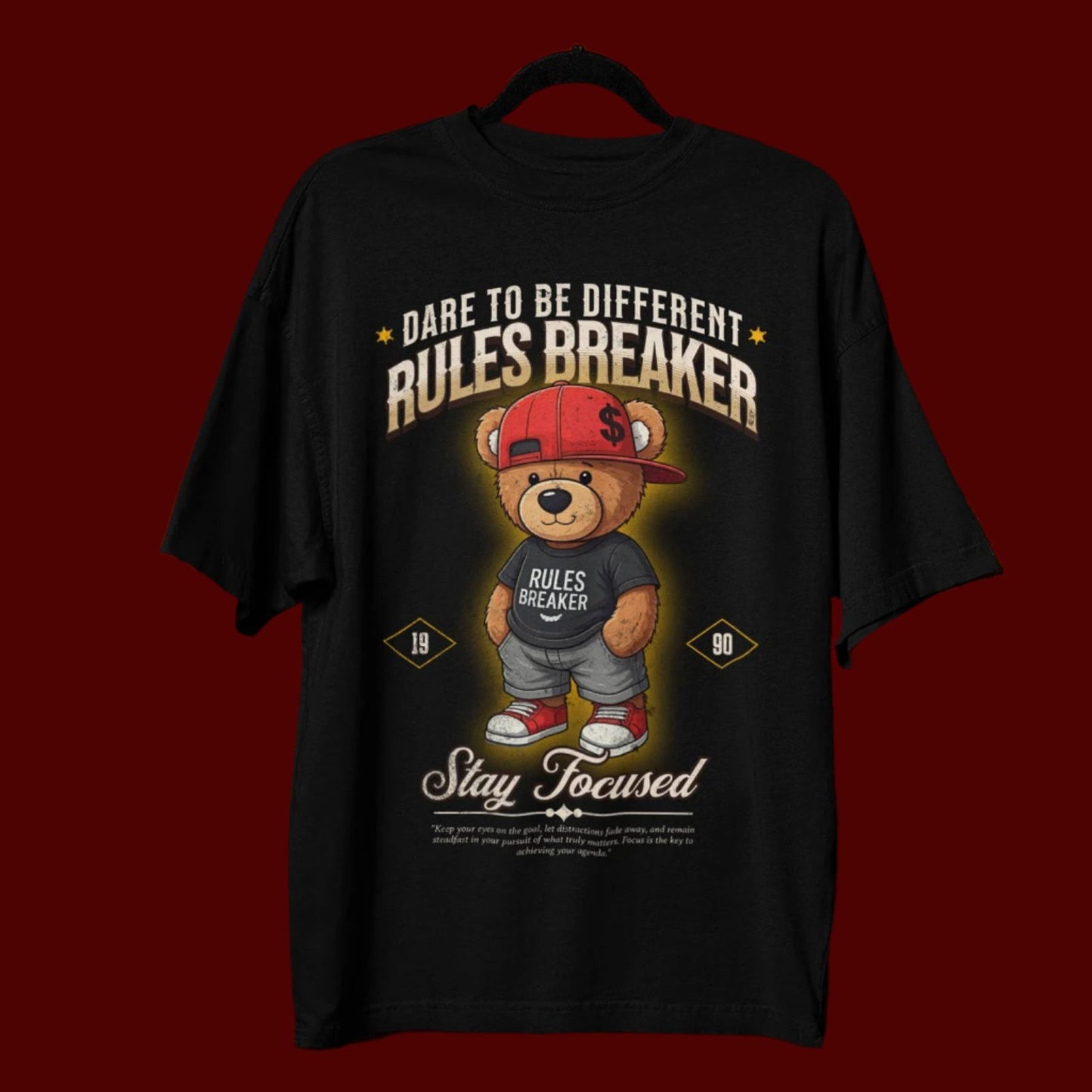 Unisex Oversized Teddy Rules Breaker Tee