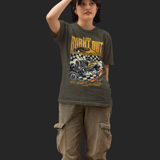 Vintage Car Graphic Oversized Classic T-Shirt