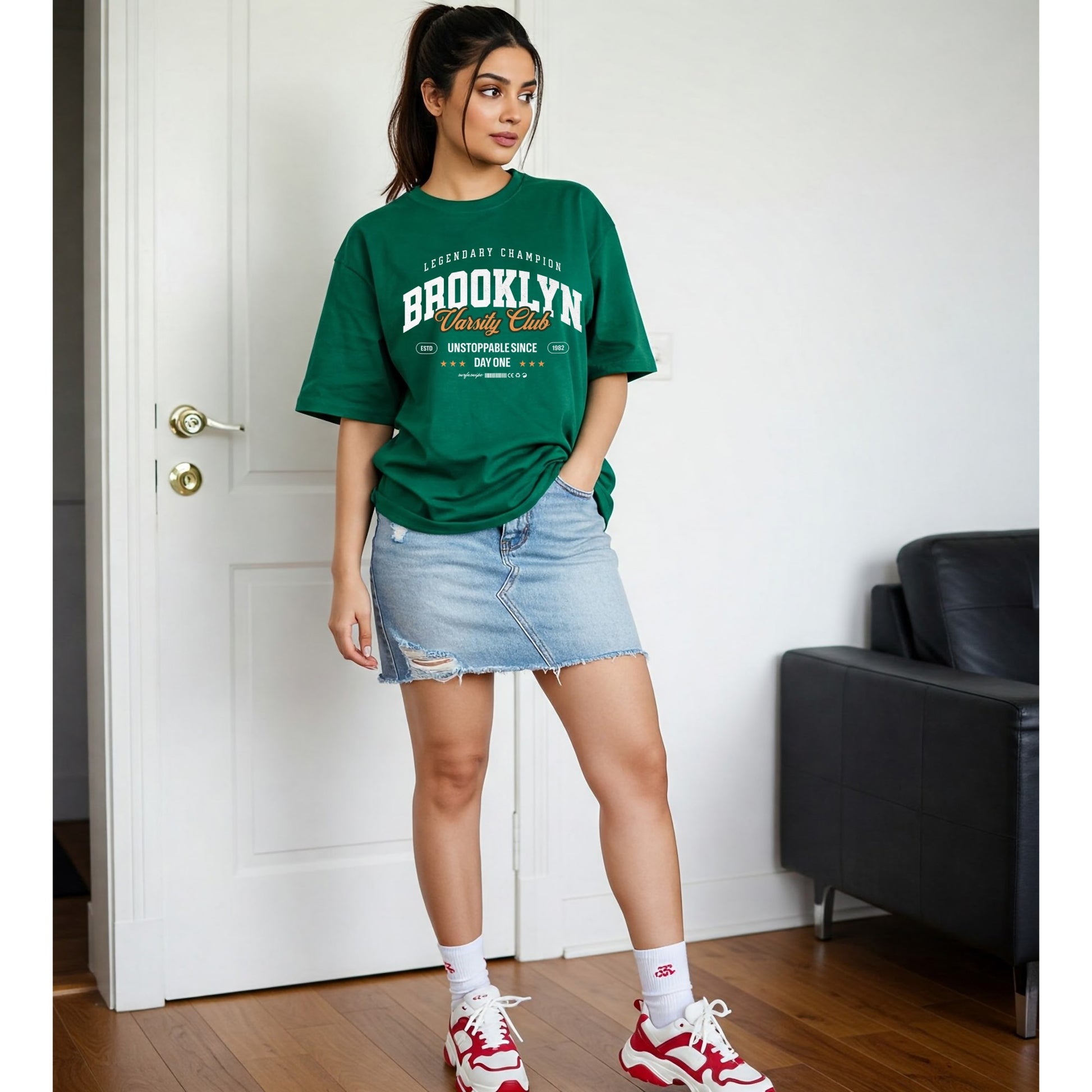 Green Brooklyn Varsity Club T-Shirt