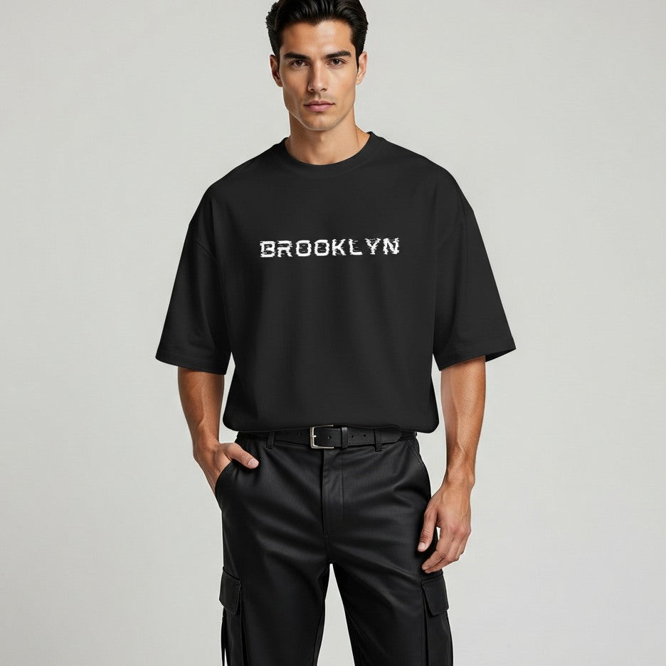 Brooklyn Glitch Oversized Heavyweight T-Shirt