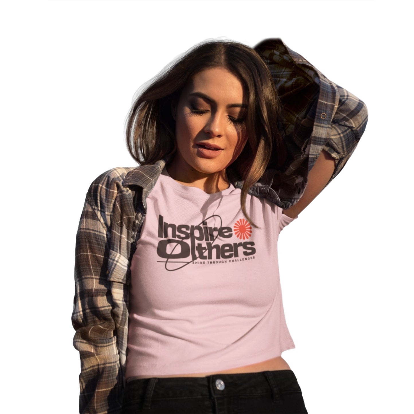 Typography Printed Round neck Cotton Crop Top