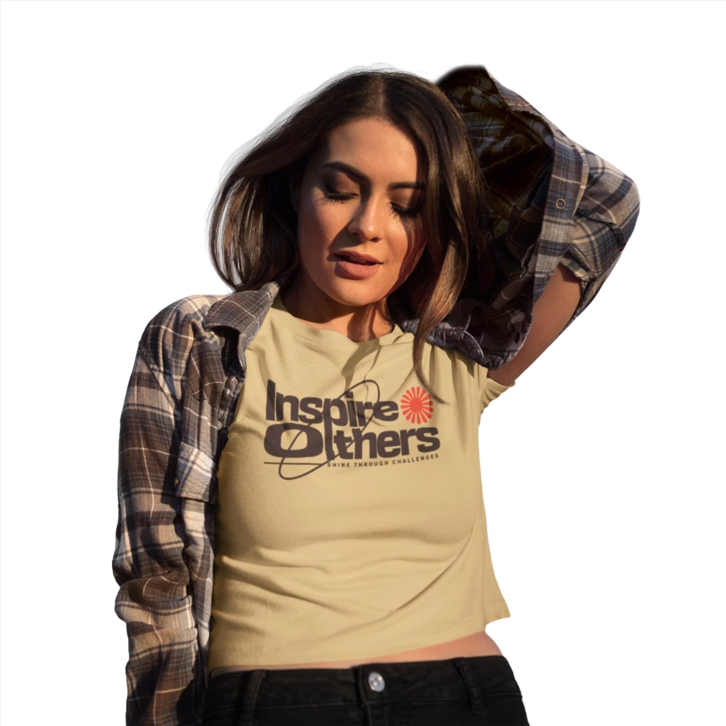 Typography Printed Round neck Cotton Crop Top