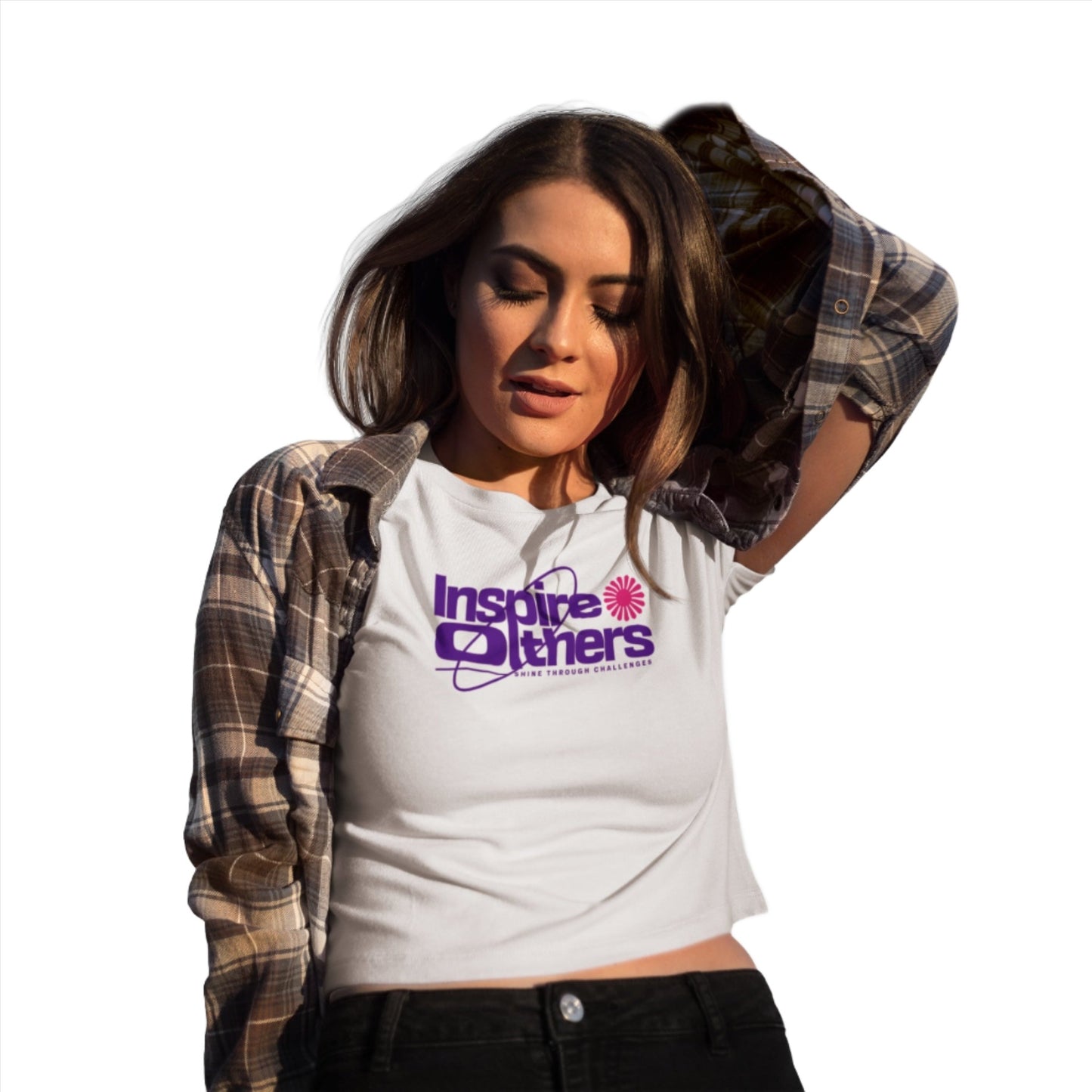 Typography Printed Round neck Cotton Crop Top