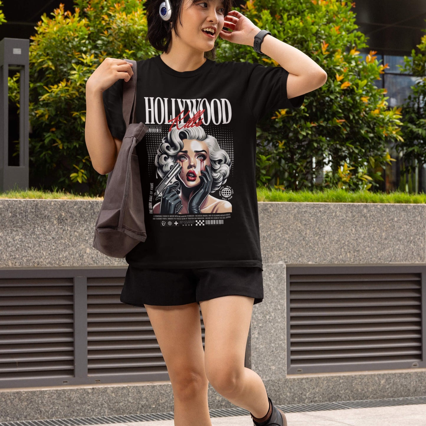Supima Cotton Hollywood Kills Print Graphic T-shirt