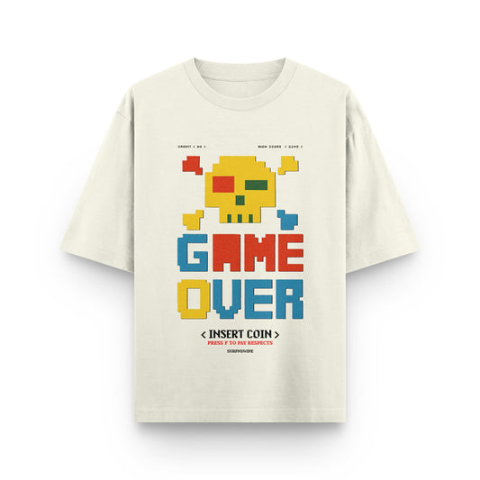 Retro Gaming Game Over T-Shirt - 8-Bit Pixel Art Arcade Tee