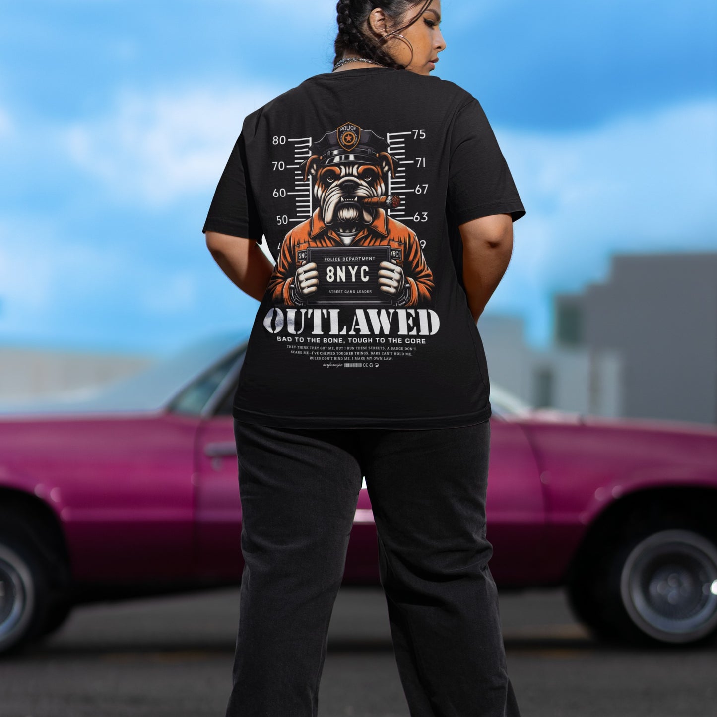 Outlawed 8NYC Street Gang Leader Bulldog Tee