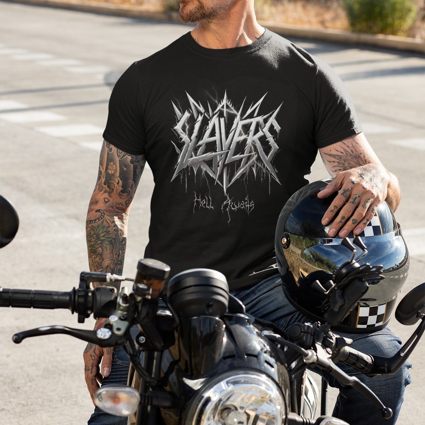 Metal Band Logo Supima Black Cotton Tee