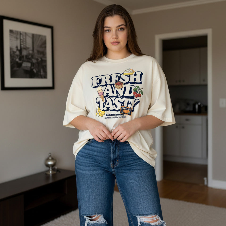 Fresh & Tasty Oversized Unisex T-Shirt