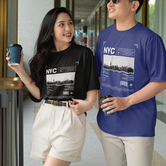 240 GSM Oversize Cotton Tee with NYC Graphic