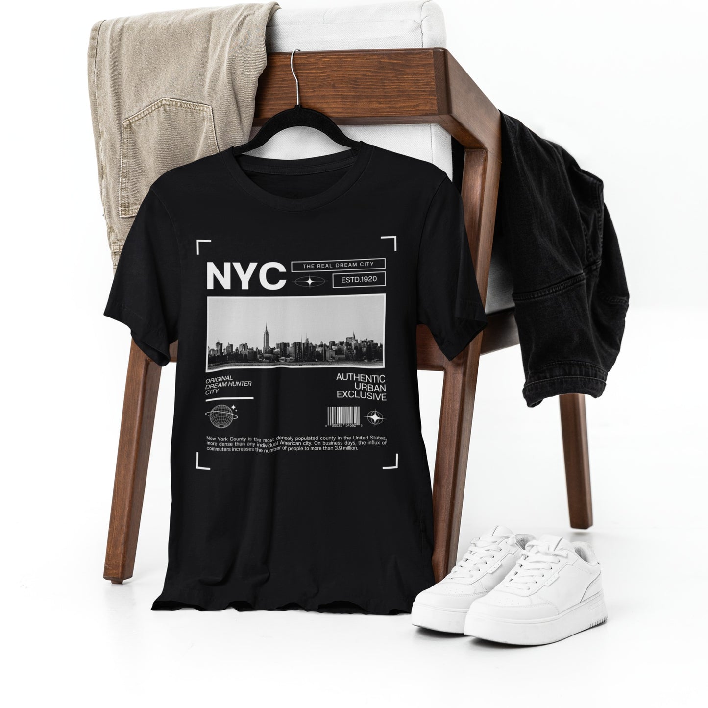 240 GSM Oversize Cotton Tee with NYC Graphic