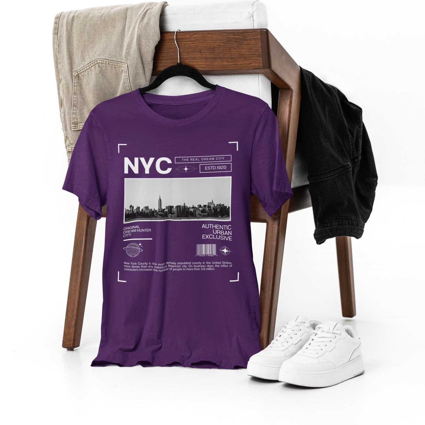 240 GSM Oversize Cotton Tee with NYC Graphic