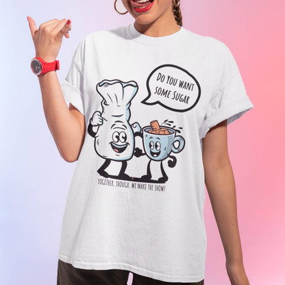 Sugar Meets Caffeine240 GSM Super Combed Cotton Oversized T-Shirt