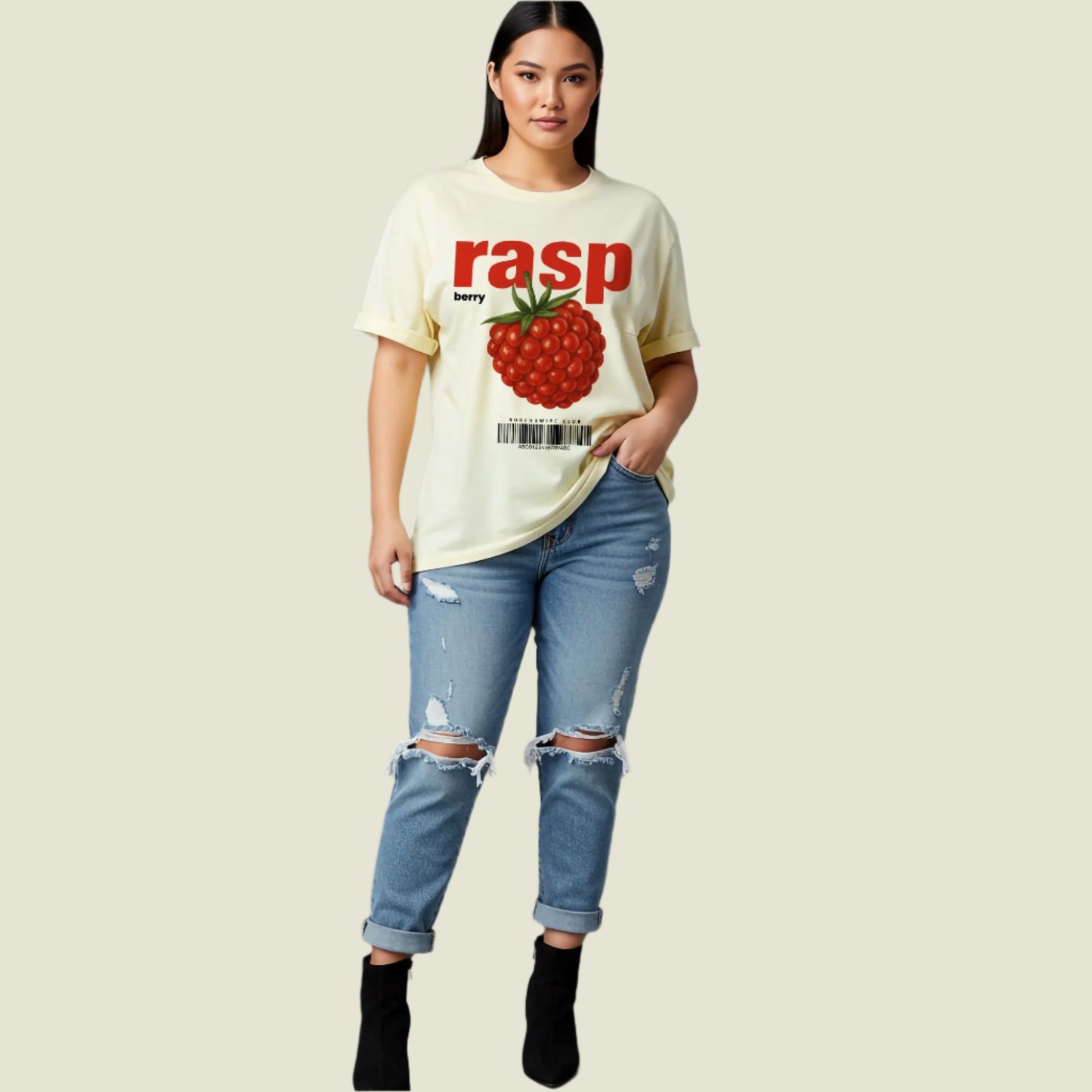 Raspberry Fruit Graphic T-Shirt