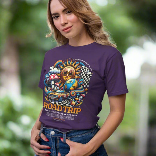 80's Road Trip Graphic Printed Cotton T-shirt