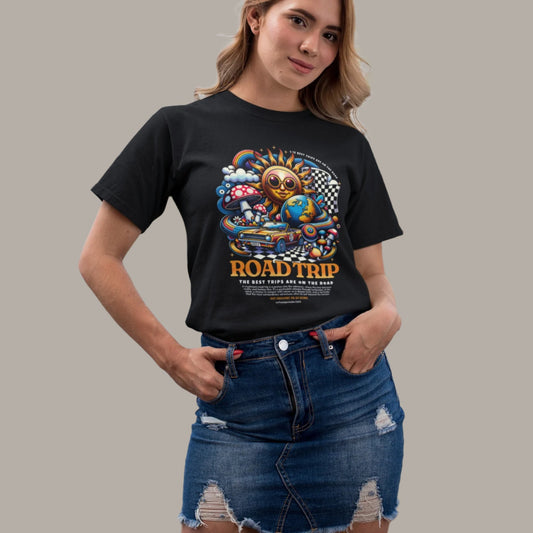 80's Road Trip Graphic Printed Cotton T-shirt