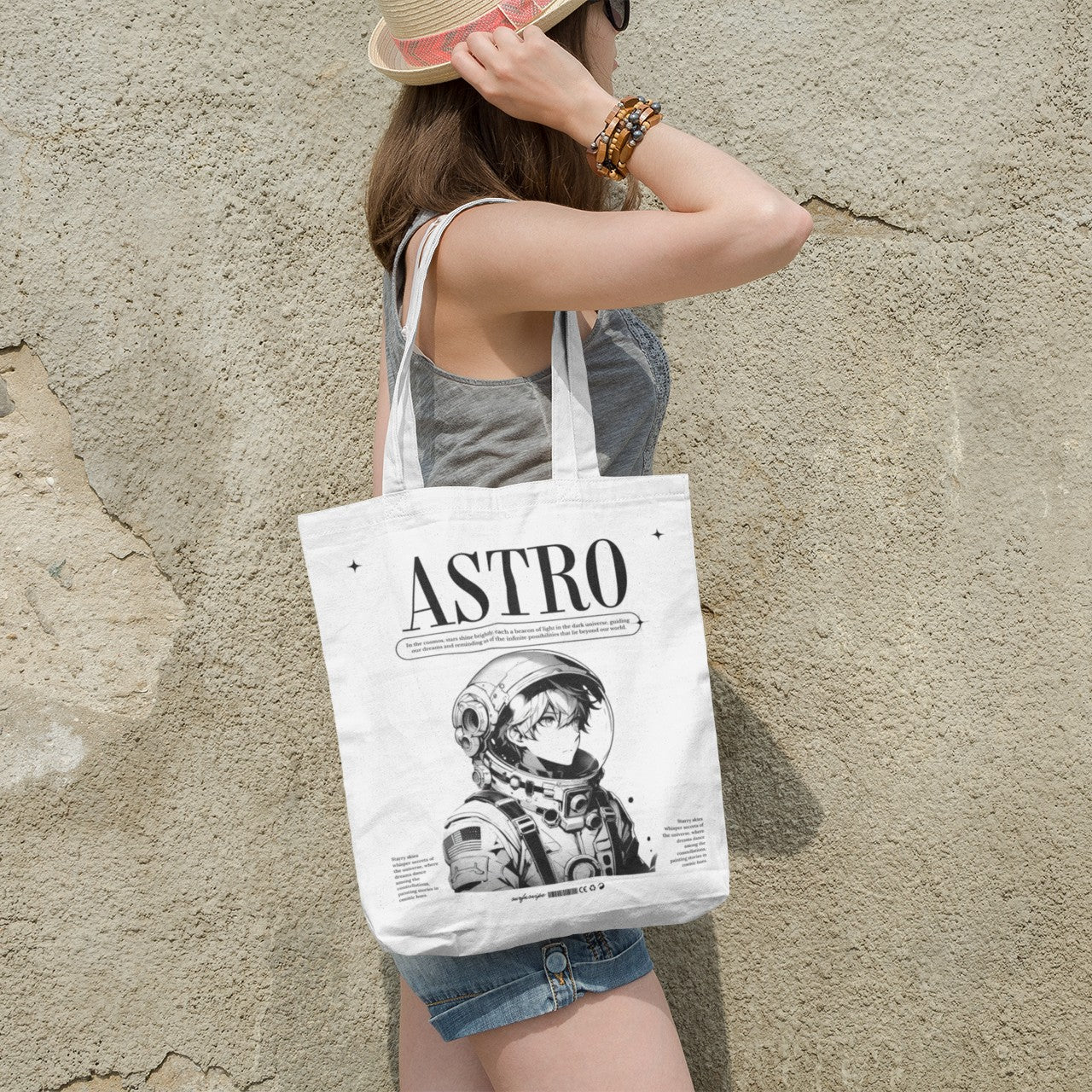 Anime Astro Graphic Printed Canvas Tote bag