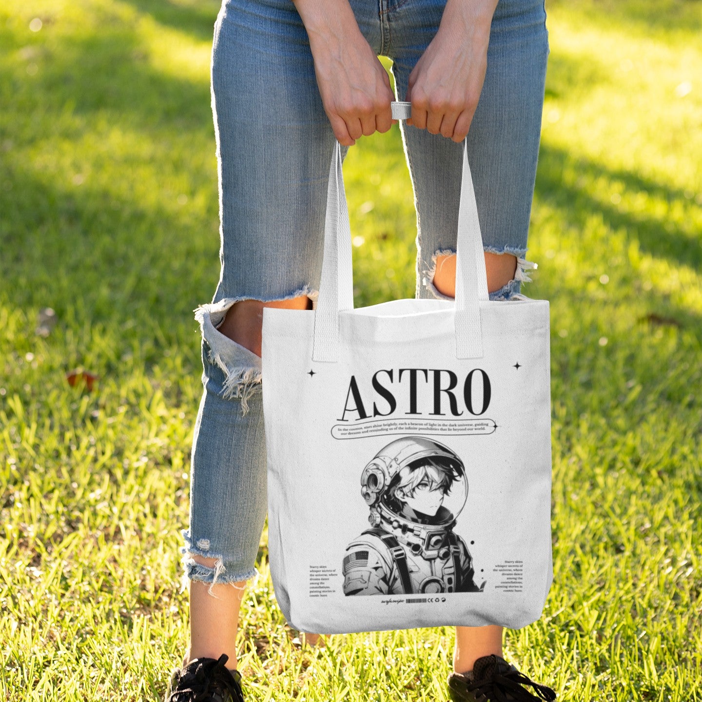 Anime Astro Graphic Printed Canvas Tote bag