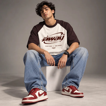 Away From Home Oversized Classic Colour Block T-Shirt
