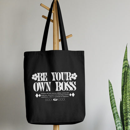 Be Your Own Boss Printed Canvas Tote bag