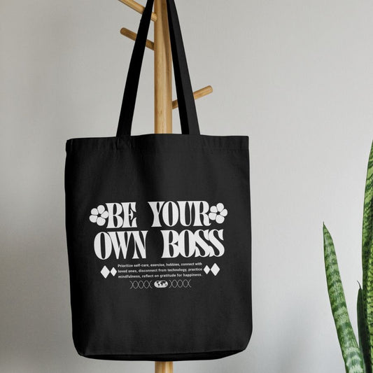 Be Your Own Boss Printed Canvas Tote bag