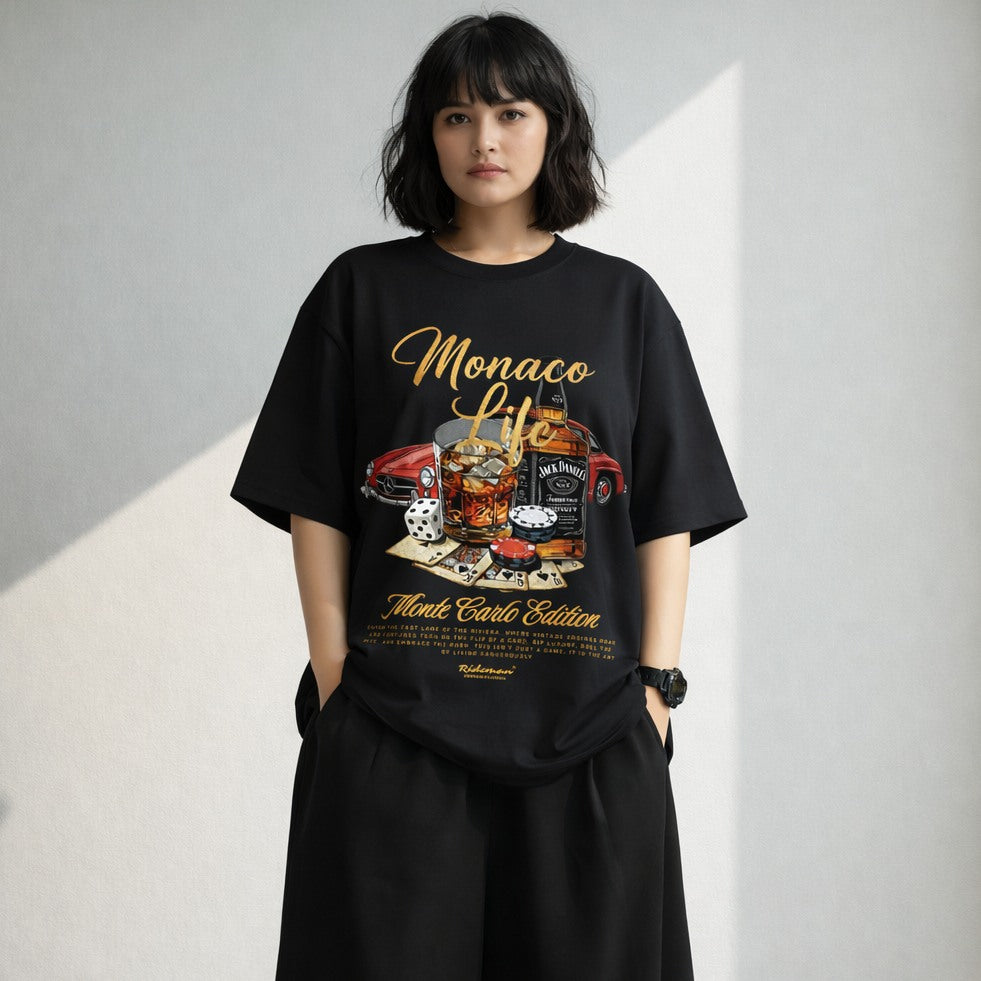Monaco Life Monte Carlo Edition Oversized French Terry T-Shirt